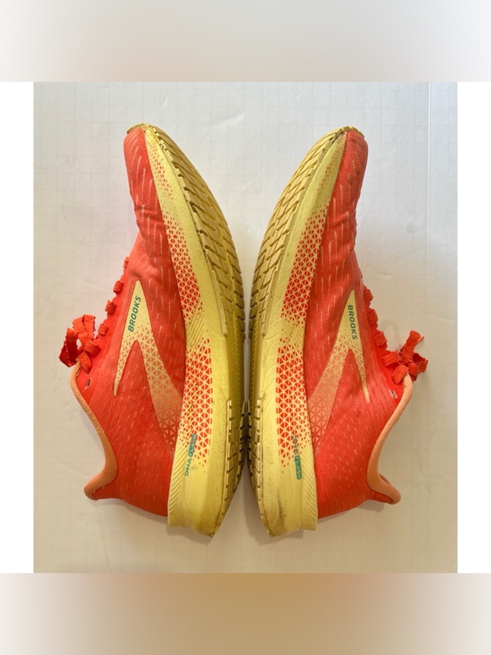 Brooks Hyperion lightweight running shoes orange and yellow US Women’s 8.5 TTS - Picture 6 of 14